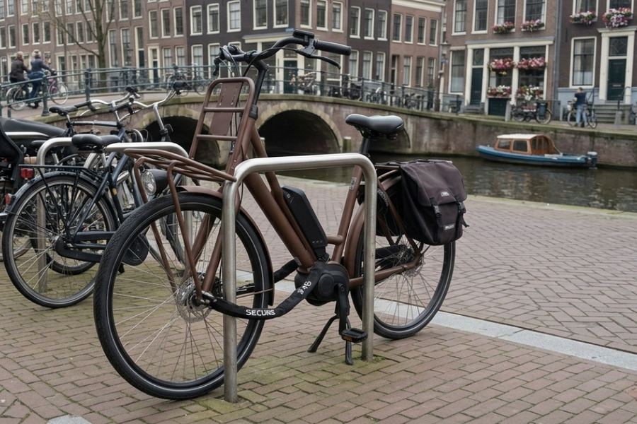 fiets op slot zetten