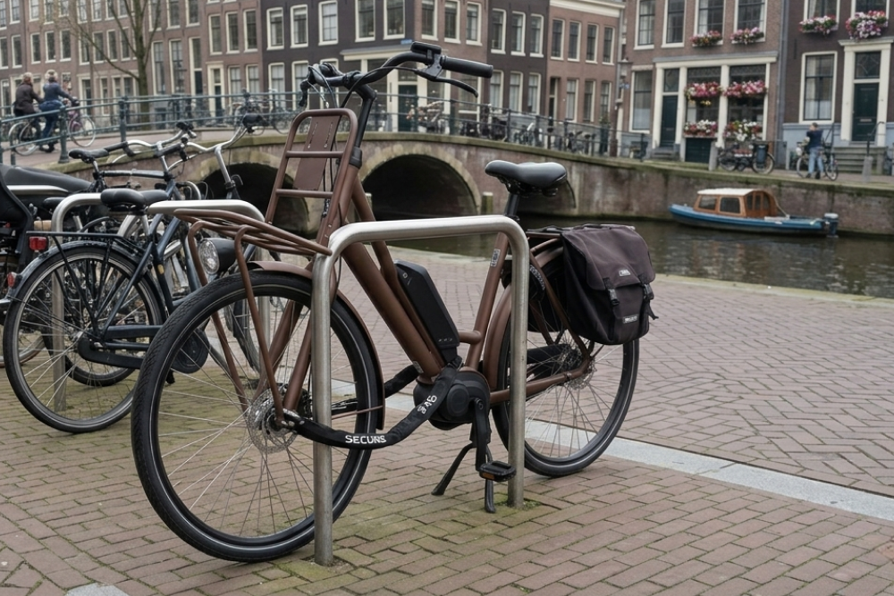 fiets op slot zetten