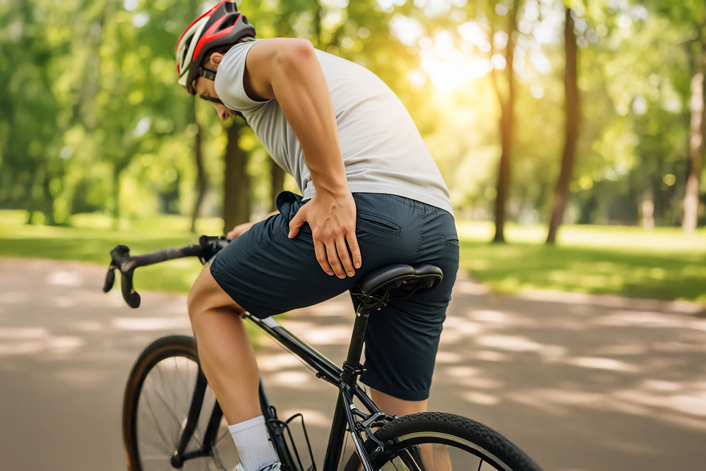 Fietser last van zadelpijn
