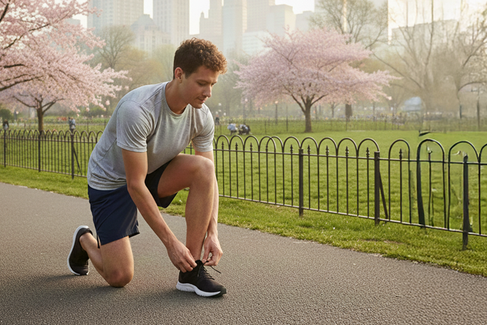 Veters strikken voor beginnen met hardlopen