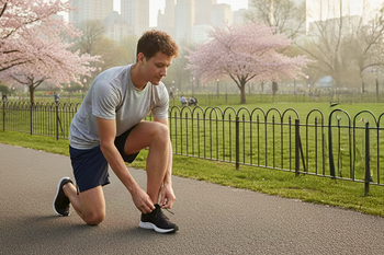 Veters strikken voor beginnen met hardlopen