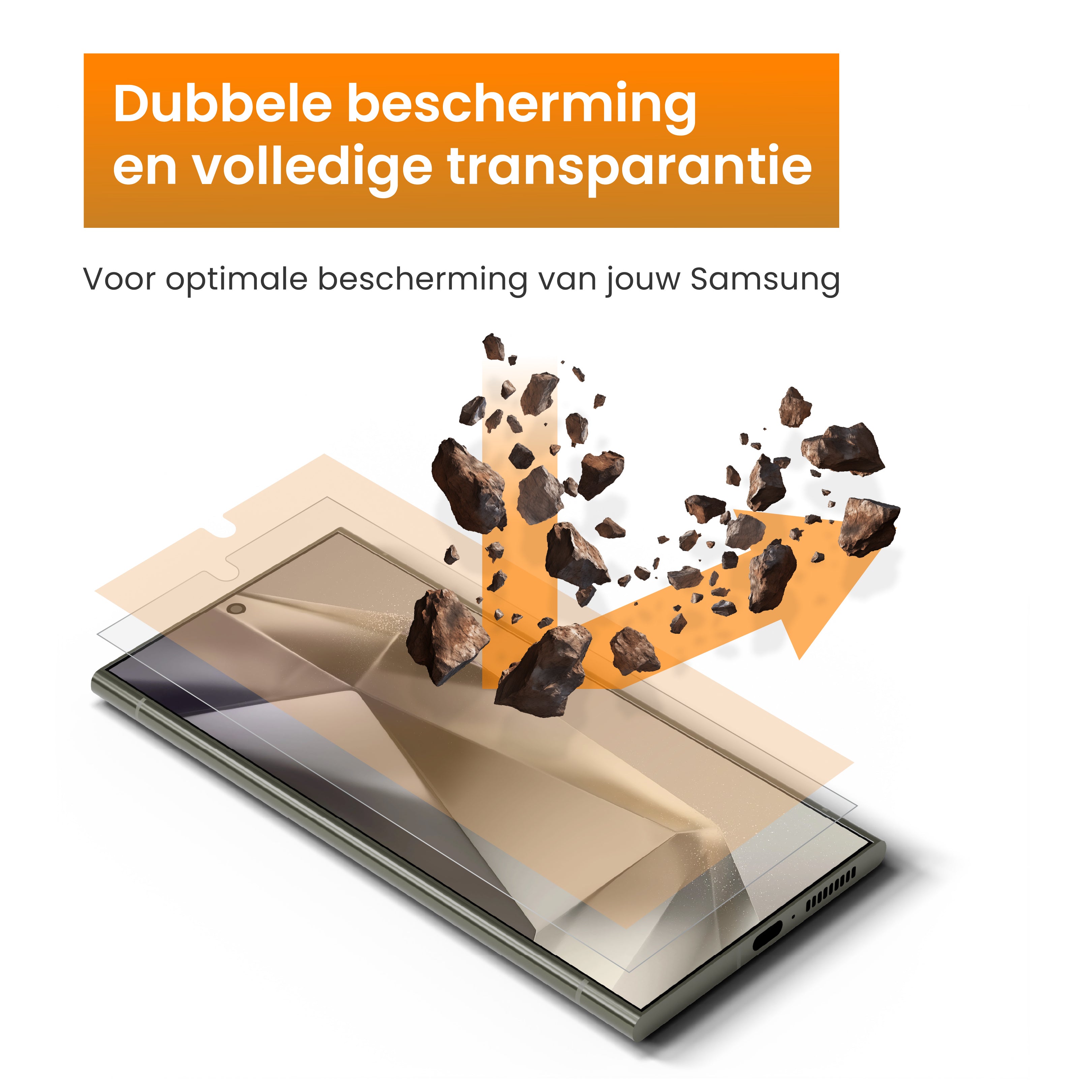 R2B Screenprotector geschikt voor Samsung S25 Ultra
