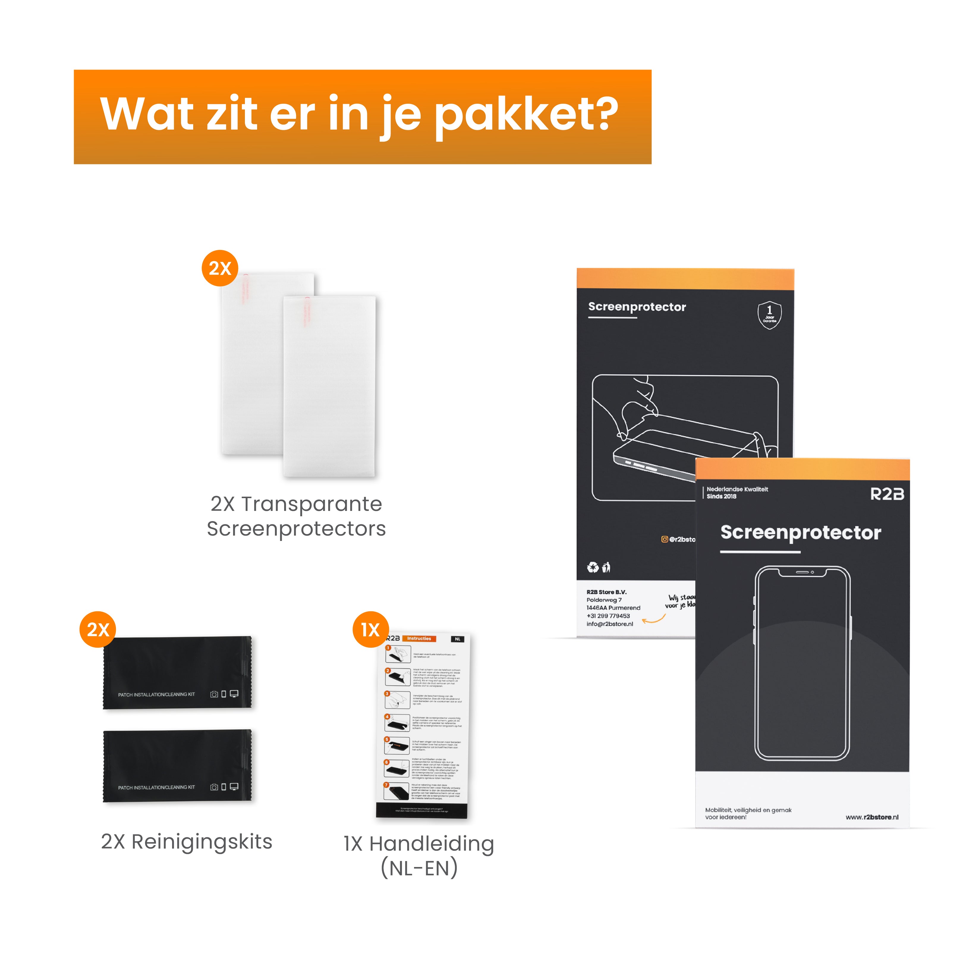 R2B Screenprotector geschikt voor Samsung S25