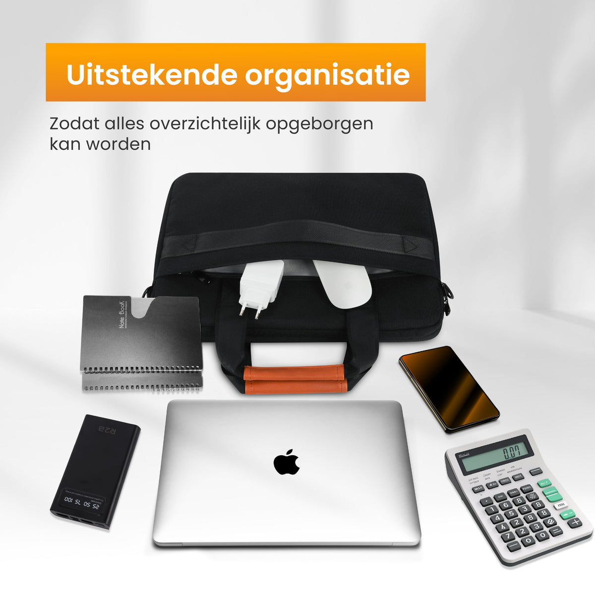 R2B Laptoptas 14 Inch met Schouderband & Accessoirevak - Laptoptas