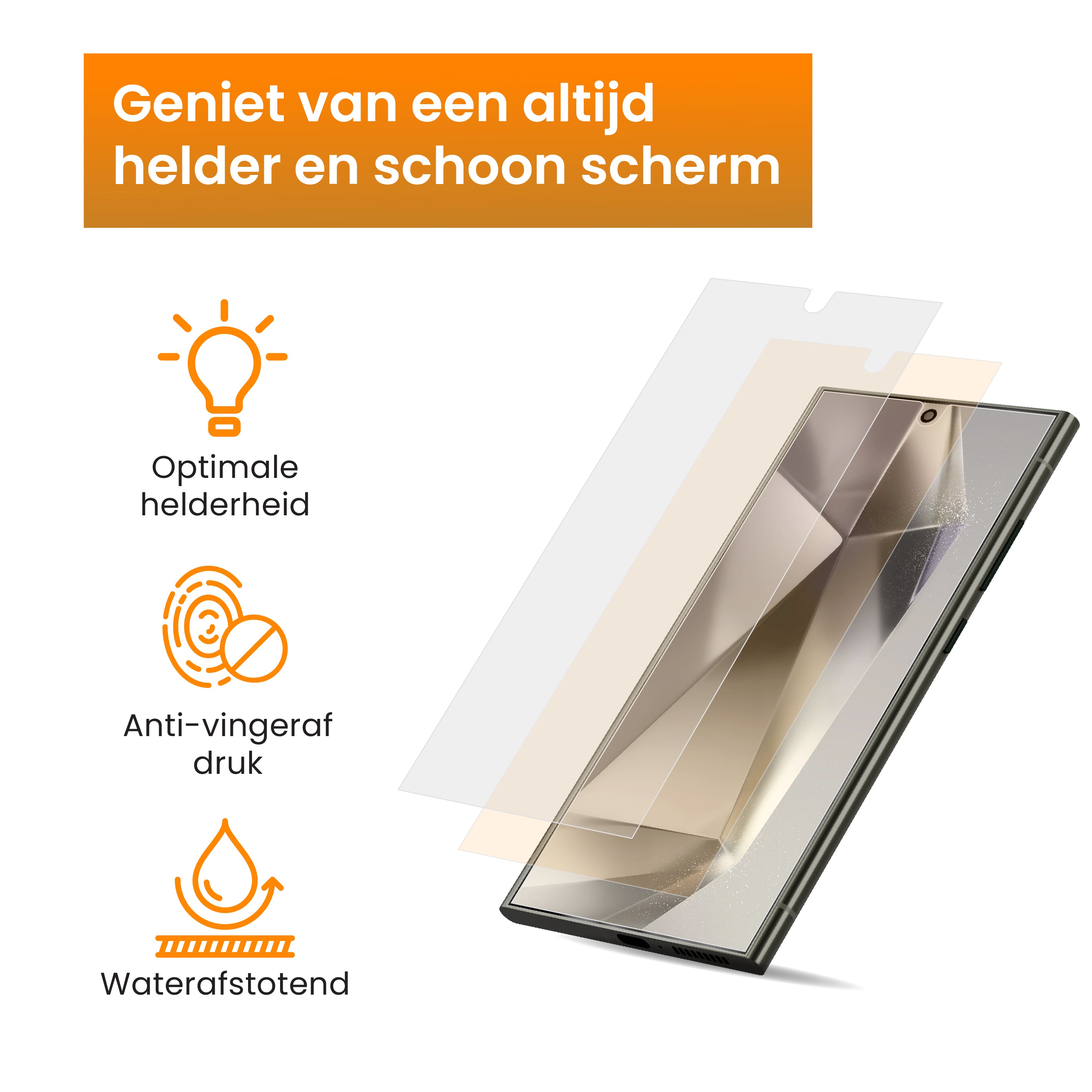 R2B Screenprotector geschikt voor Samsung S25 Ultra