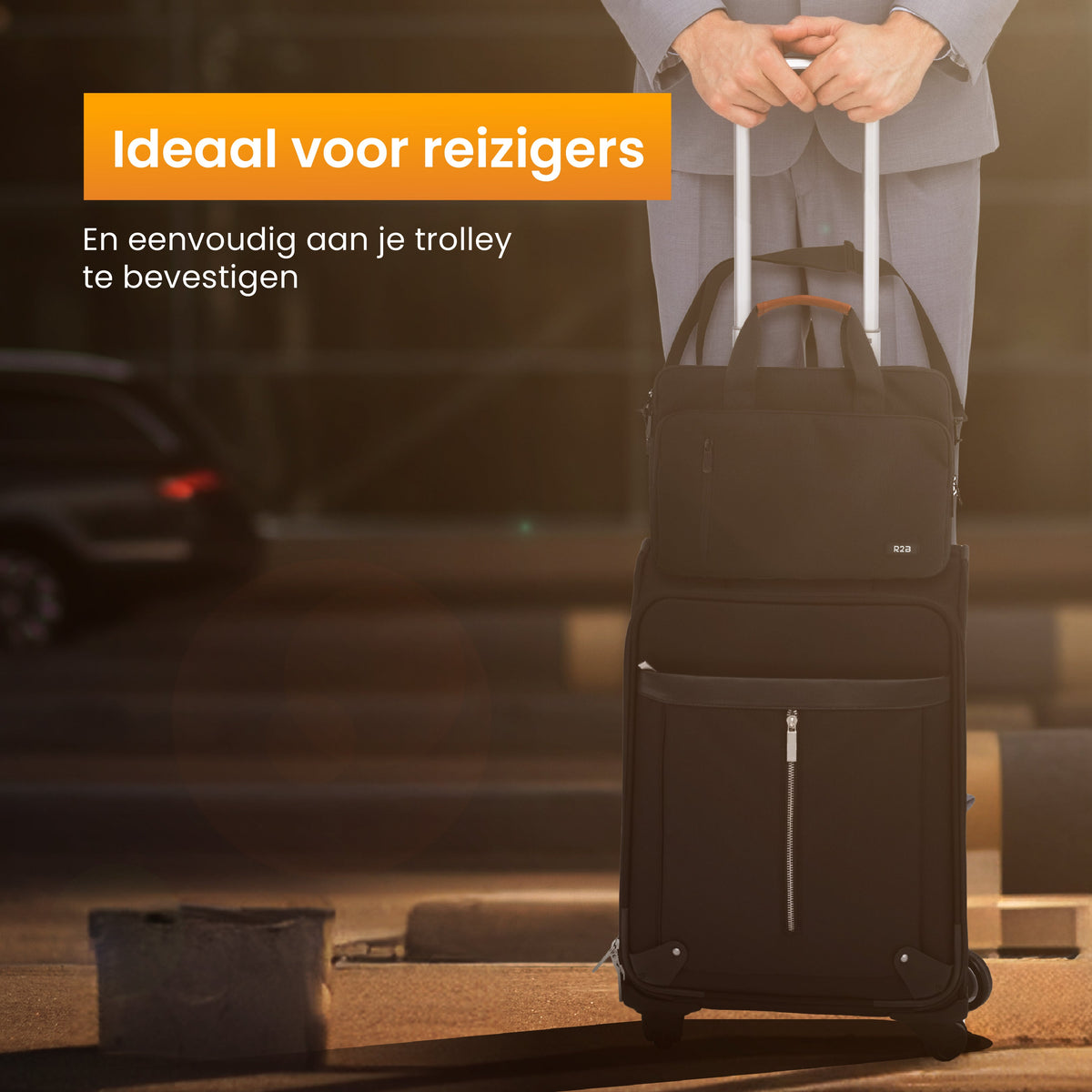 R2B Laptoptas 14 Inch met Schouderband & Accessoirevak - Laptoptas