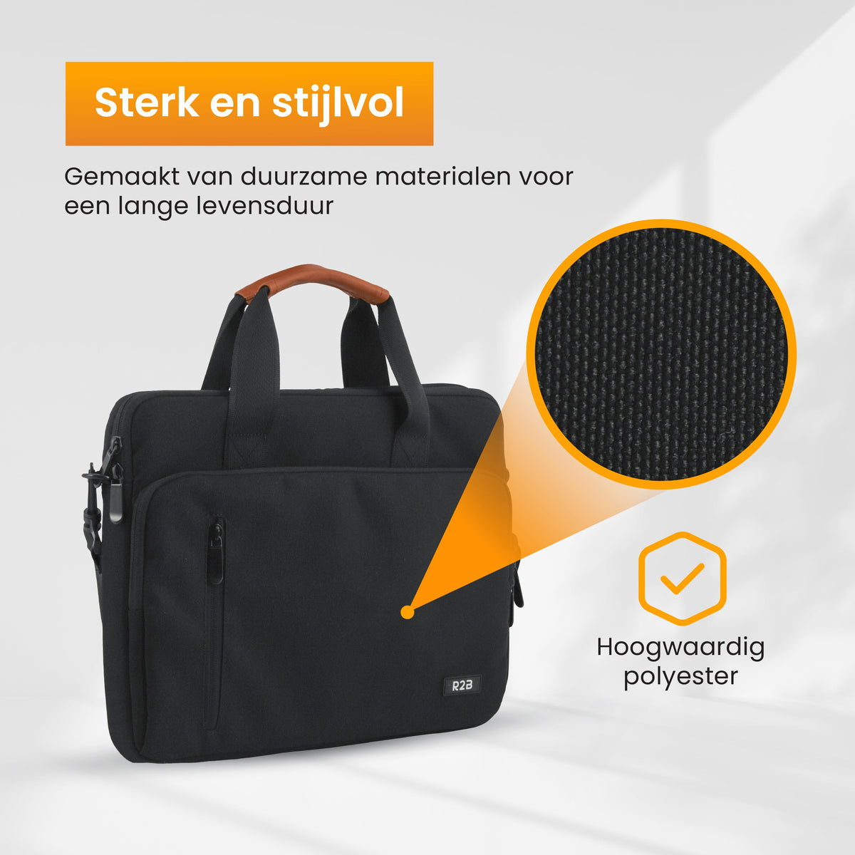 R2B Laptoptas 14 Inch met Schouderband & Accessoirevak - Laptoptas