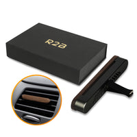 R2B® Car perfume with holder including 2 Refills - Walnut wood - Black