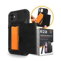 R2B Case with card holder suitable for iPhone 11 - 4 cards - Including screen protector - Model Zeist