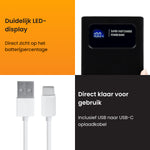 R2B Powerbank 10.000 mAh - 2 tot 4 Keer Opladen - Snelladen - Licht & Compact