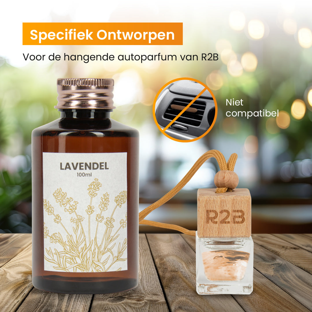R2B Autoparfum Navulling ’Lavendel’ - 100ml - Luchtverfrisser - Autoparfum