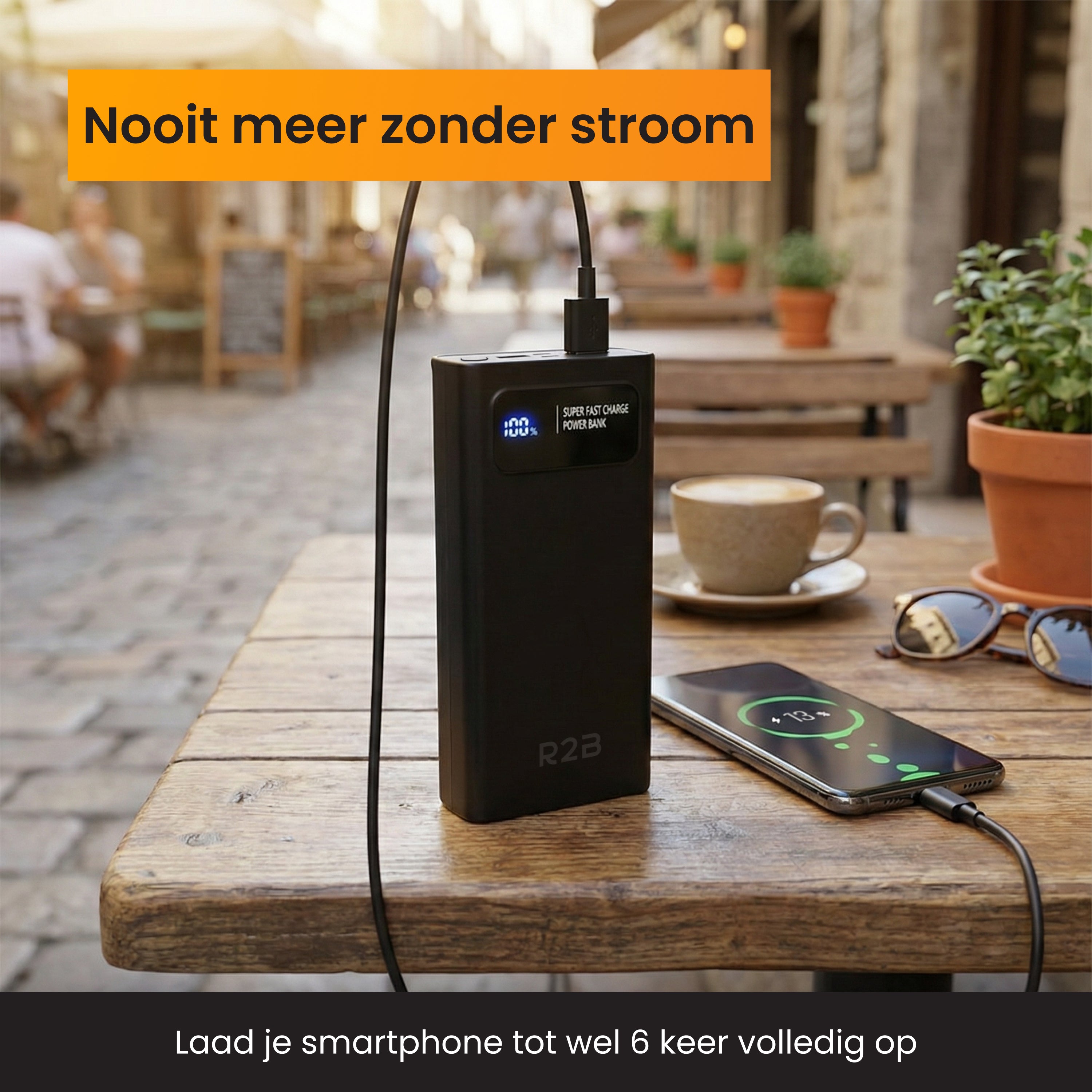 R2B Powerbank 20,000 mAh - 4 to 6 Charges - Fast Charging - Powerful & Compact