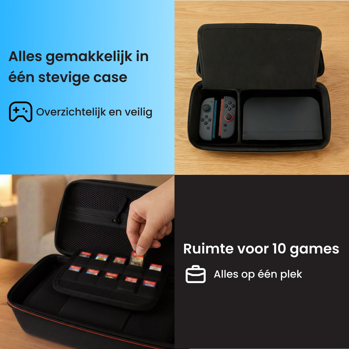 2BEFUN Nintendo Switch 2 Case incl. Screenprotector geschikt voor Nintendo Switch 2