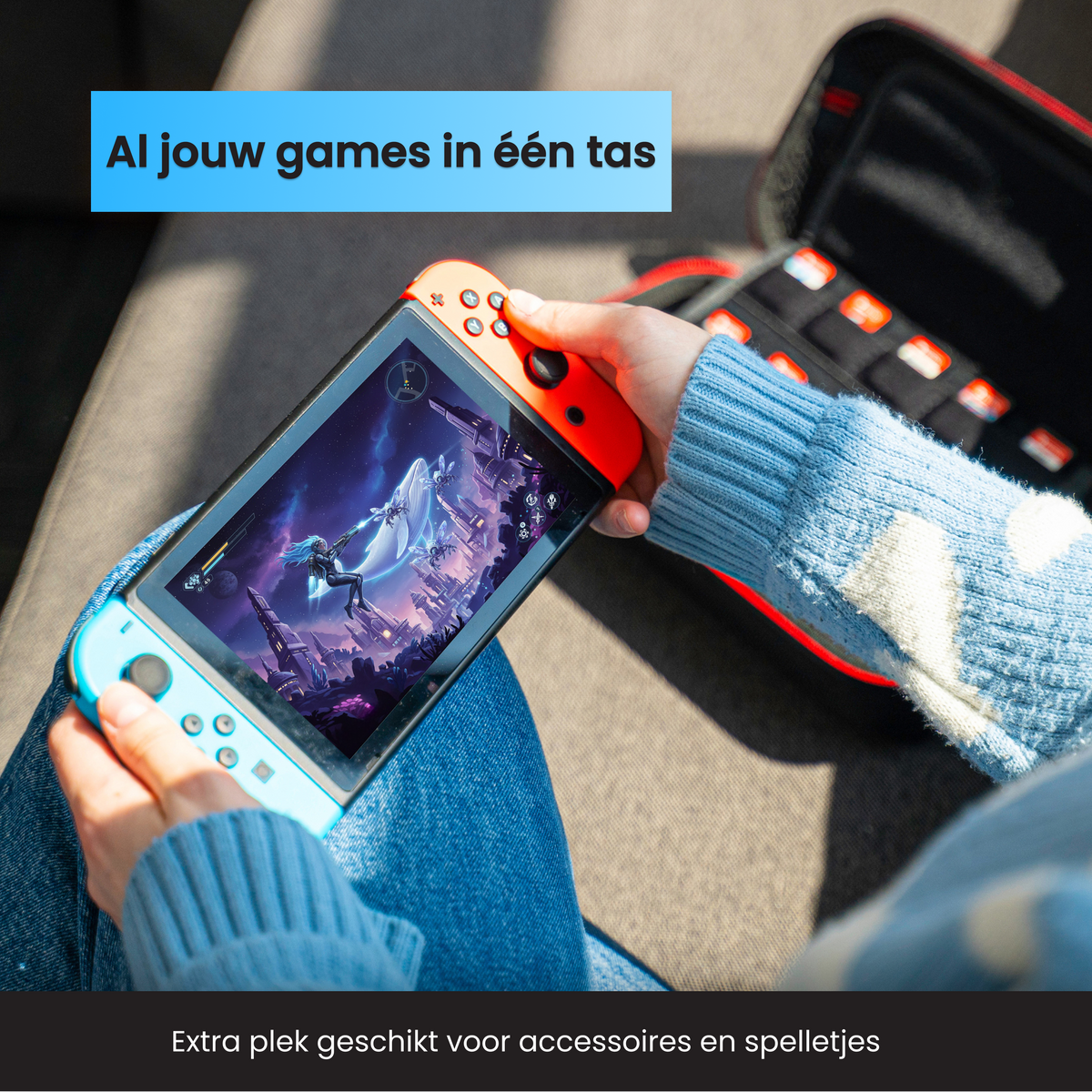 2BEFUN Nintendo Switch Hoes Incl. Screenprotector