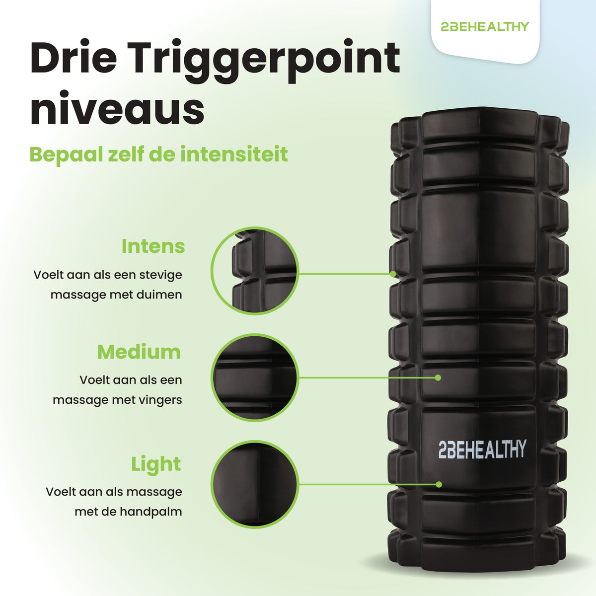 2BEHEALTHY Foam Roller Massage - 33 cm