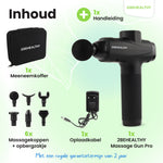 2BEHEALTHY Massage Gun - Incl. 6 Opzetstukken