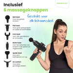 2BEHEALTHY Massage Gun - Incl. 6 Opzetstukken