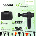 2BEHEALTHY Massage Gun XG10 - Incl. 10 Opzetstukken