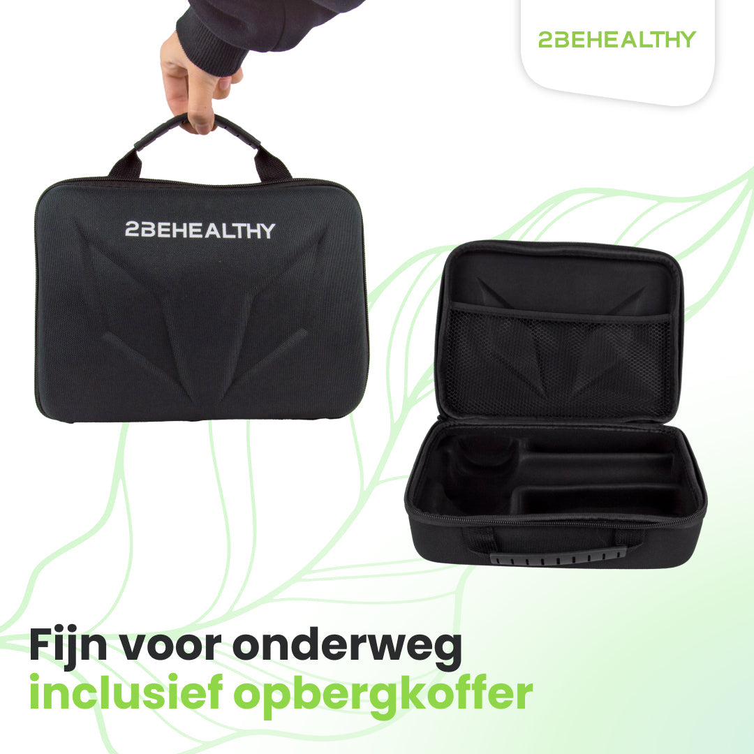 2BEHEALTHY Massage Gun XG10 - Incl. 10 Opzetstukken