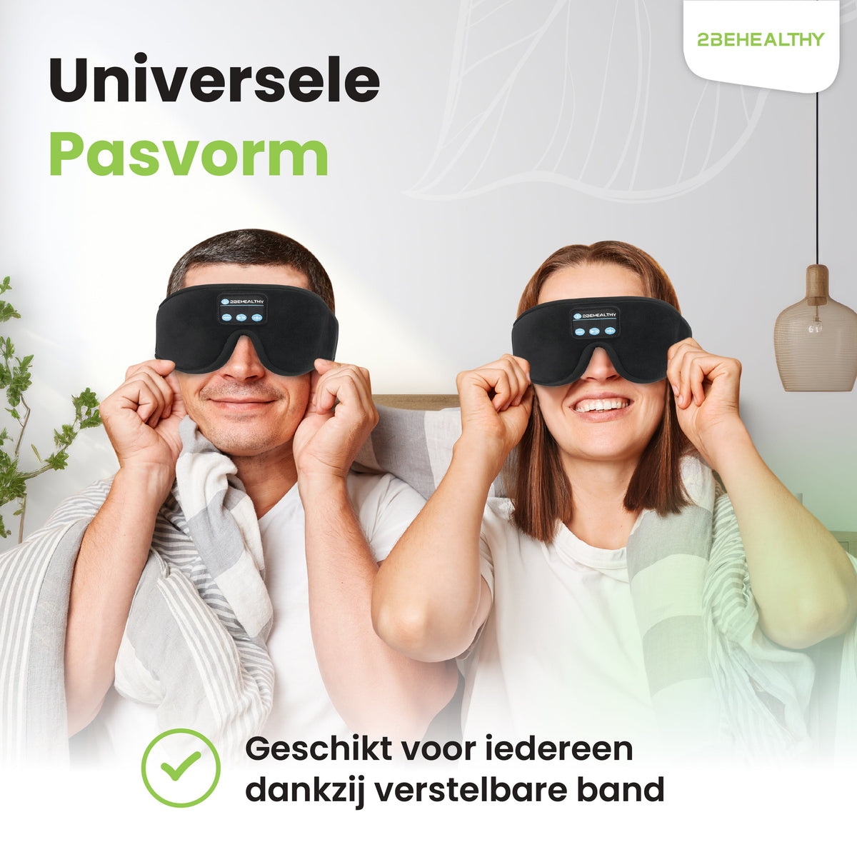 2BEHEALTHY Slaapmasker met Bluetooth en Opbergzakje