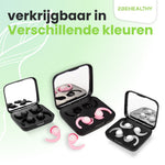 2BEHEALTHY Slaapoordoppen - 2 Paar - Hoge Geluidsdemping (35dB) - Roze