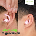 2BEHEALTHY Slaapoordoppen - 2 Paar - Hoge Geluidsdemping (35dB) - Roze