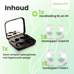 2BEHEALTHY Slaapoordoppen - 2 Paar - Hoge Geluidsdemping (35dB) - Wit