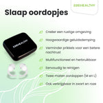 2BEHEALTHY Slaapoordoppen - 2 Paar - Hoge Geluidsdemping (35dB) - Wit