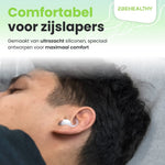 2BEHEALTHY Slaapoordoppen - 2 Paar - Hoge Geluidsdemping (35dB) - Wit