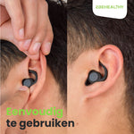 2BEHEALTHY Slaapoordoppen - 2 Paar - Hoge Geluidsdemping (35dB) - Zwart
