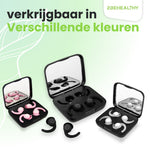 2BEHEALTHY Slaapoordoppen - 2 Paar - Hoge Geluidsdemping (35dB) - Zwart