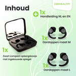 2BEHEALTHY Slaapoordoppen - 2 Paar - Hoge Geluidsdemping (35dB) - Zwart