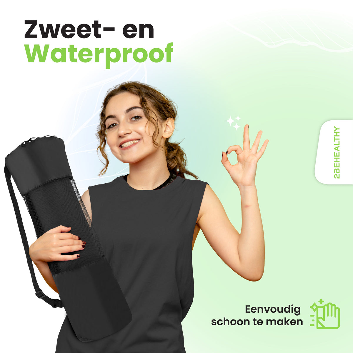 2BEHEALTHY Yogamat Extra Dik - 0,8 cm
