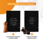 R2B Autoparfum Navulling - Kasjmier & Tabak - Vanille & Hout - 2 stuks