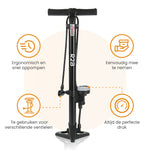 R2B Fietspomp met Drukmeter - Dubbele Ventielkop