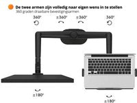 R2B Monitorarm Bureau met Dubbele Beweegbare Arm - Monitor Laptop & Tablet - Laptopstandaard