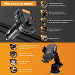 R2B Draadloze Telefoonhouder Auto met Bluetooth FM Transmitter