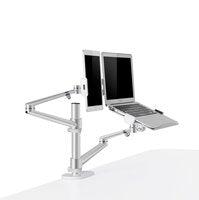 R2B Monitorarm Bureau met Dubbele Beweegbare Arm - Monitor Laptop & Tablet - Laptopstandaard