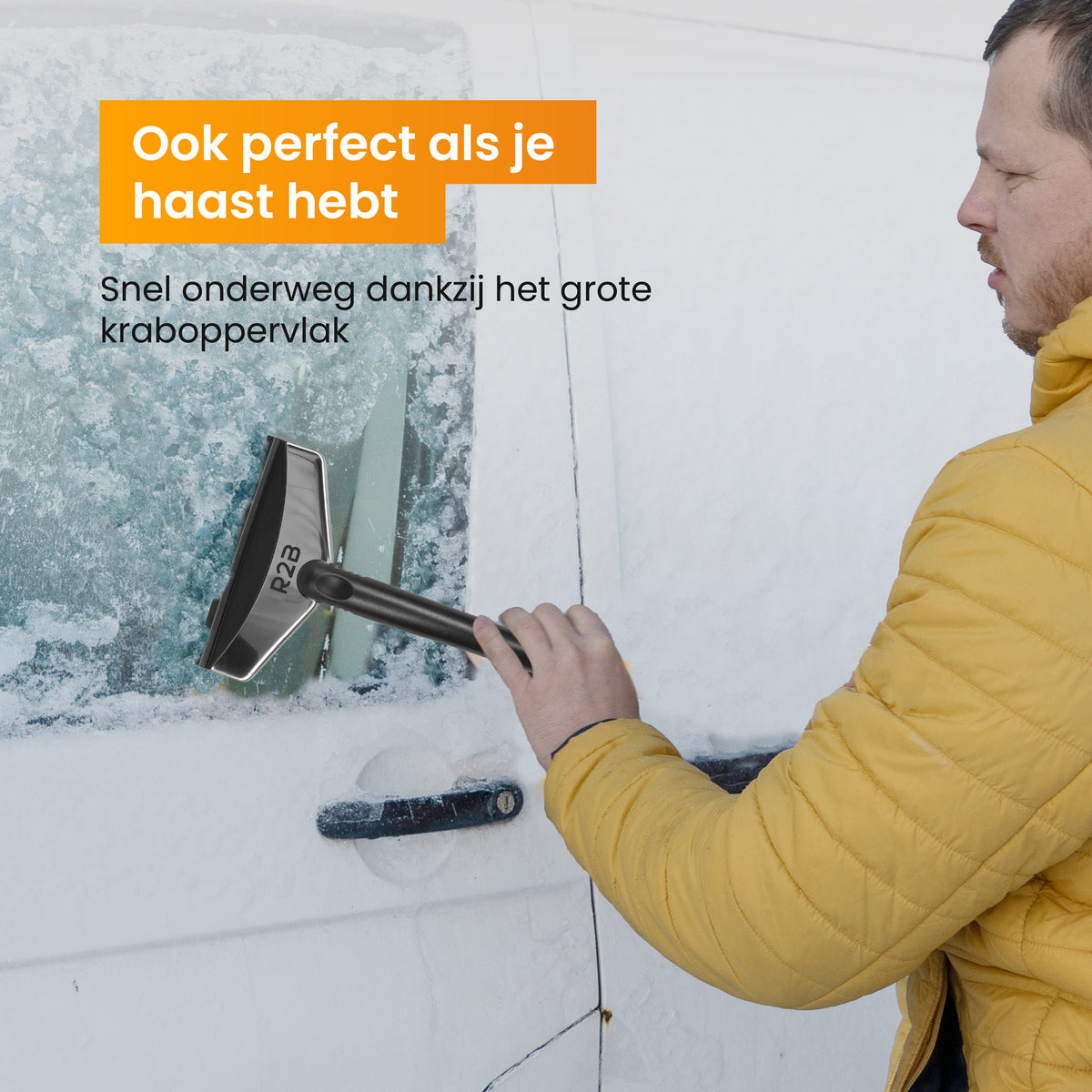 R2B IJskrabber Auto - Extra Breed & Ergonomisch - Ijskrabber