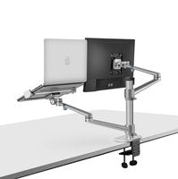 R2B Monitorarm Bureau met Dubbele Beweegbare Arm - Monitor Laptop & Tablet - Laptopstandaard