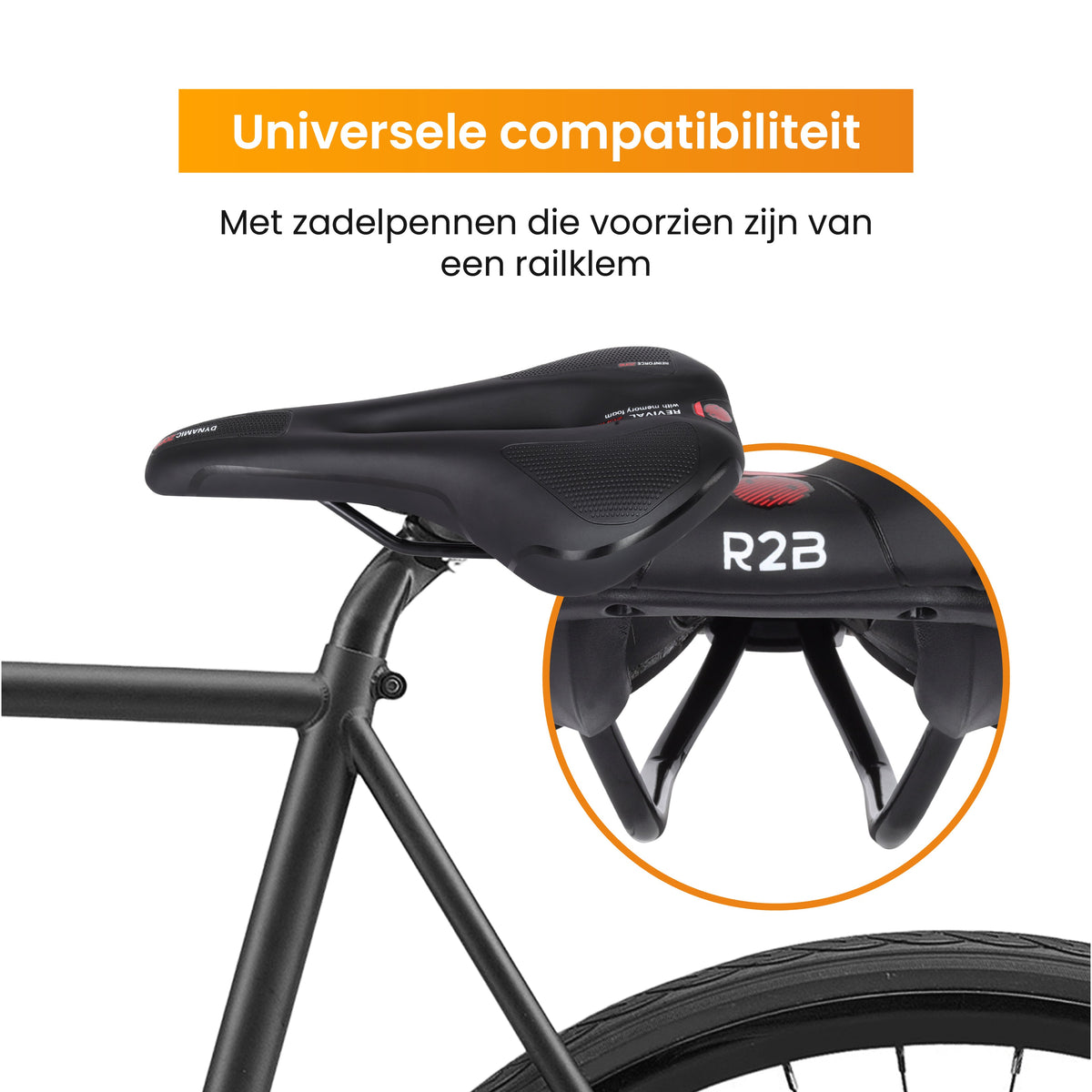 R2B Fietszadel Racefiets & MTB - Incl. Waterdichte Zadelhoes