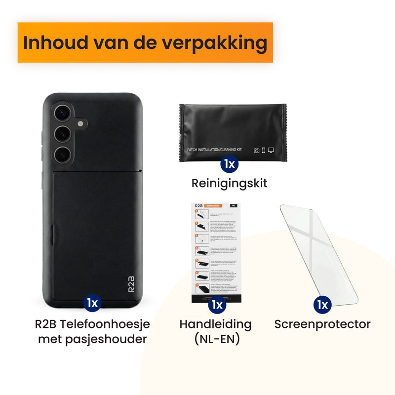inhoud van de verpakking van het A57 hoesje