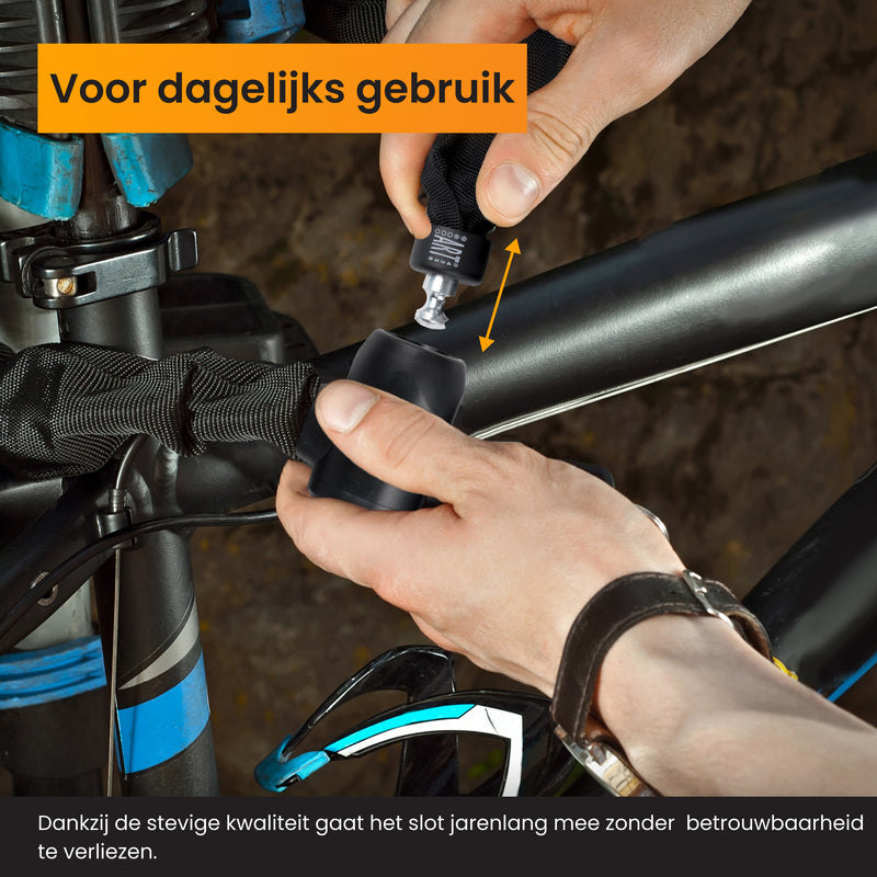 R2B Kettingslot ART 2 voor E-Bikes & Fietsen - Fietsslot ART2 Gecertificeerd- Kettingslot fiets met twee sleutels - Fiets Accessoires