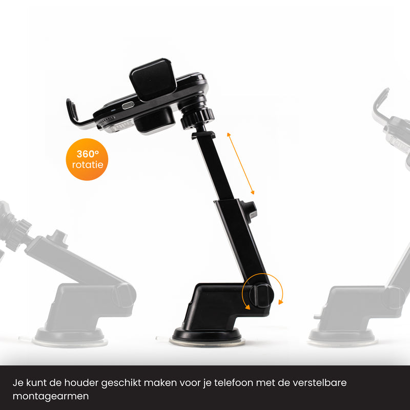 R2B Car Phone Holder - Dashboard Pad - Qi Wireless Charger - Window, Dashboard, Air Vent