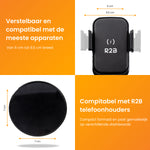 R2B Car Phone Holder - Dashboard Pad - Qi Wireless Charger - Window, Dashboard, Air Vent