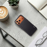 R2B iPhone 17 Pro Case with Card Holder - Screen Protector - 3 Cards - Sturdy &amp; Protective - Black
