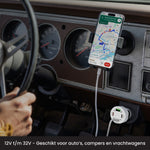 R2B Car Charger USB-C &amp; USB-A - 4 Ports - Safe &amp; Compact - Fast Charger for 12V Connection - White