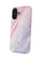 R2B iPhone 16 Marble Look Case - Screen Protector - Stylish &amp; Sturdy - Pink/Gray/Blue