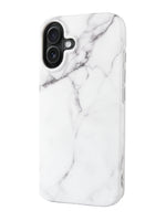 R2B iPhone 16 Marmerlook Hoesje - Incl. Screenprotector - Wit - Telefoonhoesje