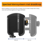 R2B Phone Holder Bicycle, Motorcycle, Scooter - Sturdy Swivel Clamp - 360° Rotation &amp; Tilt - Shockproof